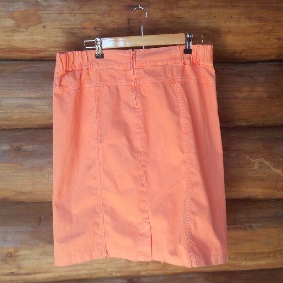 Orvis Sherbet Orange Cotton Casual Athletic Indoor/Outdoor Skirt Size 14 - Picture 2 of 5
